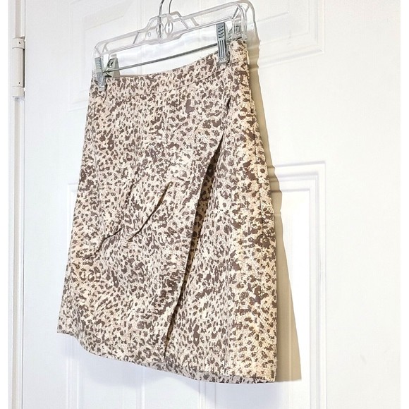 Free People Skirt Womens Size 4 Animal Print Vegan Leather Light Combo Faux Wrap - Picture 13 of 14